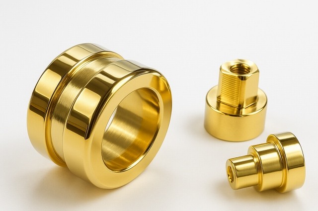 金メッキ加工事例（下地研磨・ニッケル）機械部品