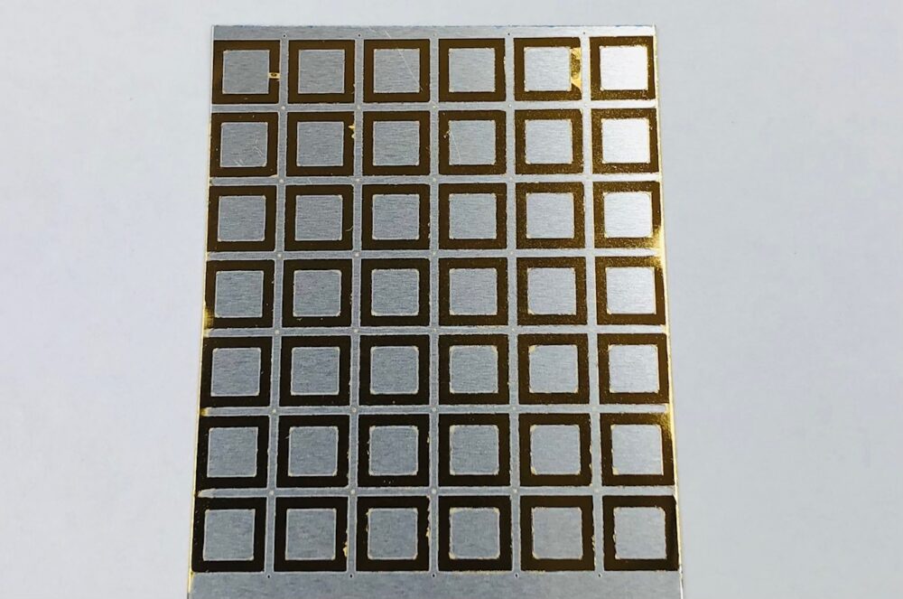 部分メッキ 金メッキ加工 製品 アルミプレート
