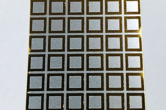 パターン部分メッキ：部分金メッキ