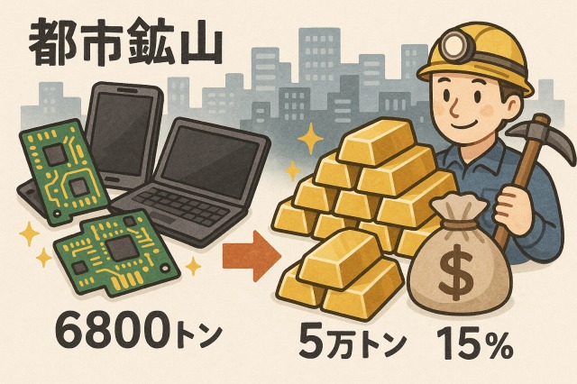 金メッキ 都市鉱山